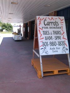 Lou's carrots and produce stand