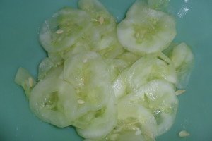 cukes with water squeezed out