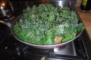 kale heaped in a mound