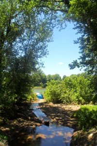 beautiful river camp scene