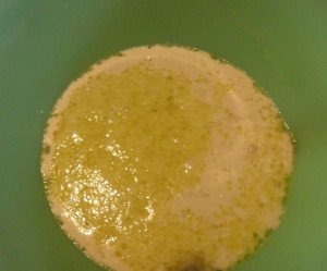 bubbling yeast mixture