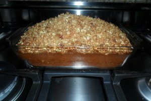 Fresh baked streusel bread