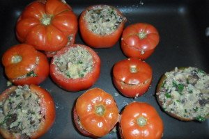 All sizes of stuffed, fresh tomatoes