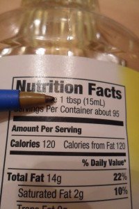 serving size 1 tablespoon and 22% daily value of fat