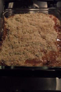 Baked peach crisp