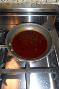 Rust colored paprika oil