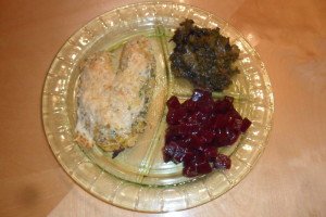 Grill plate with tilapia, beets, and kale