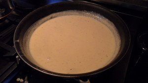 Alfredo sauce with lots of fresh pepper