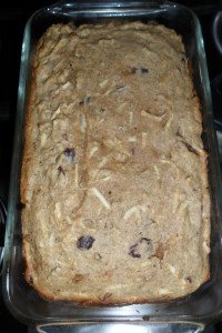 Baked apple bread without topping