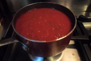 Cooking the sauce