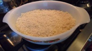 Scalloped corn ready to go in the oven