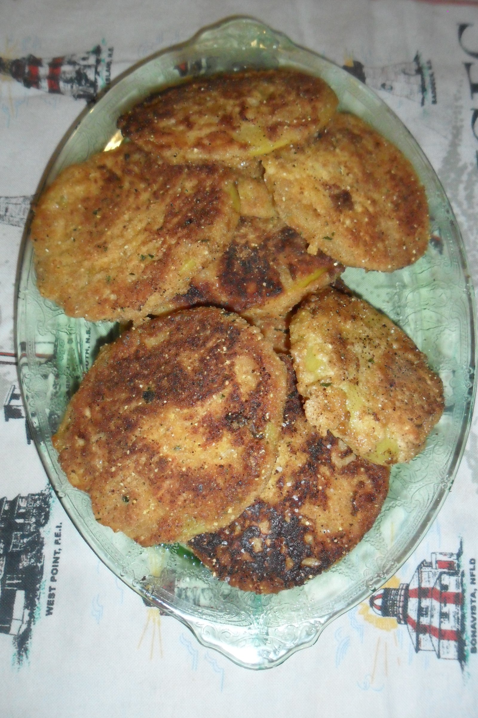 Perfectly fried green tomatoes