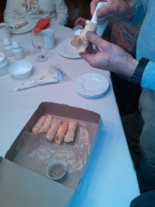 Filling cannoli shells