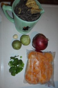 All ingredients layed out to begin.