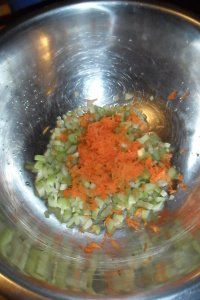 Celery and carrot mixture.