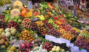 Outdoor market with large variety.