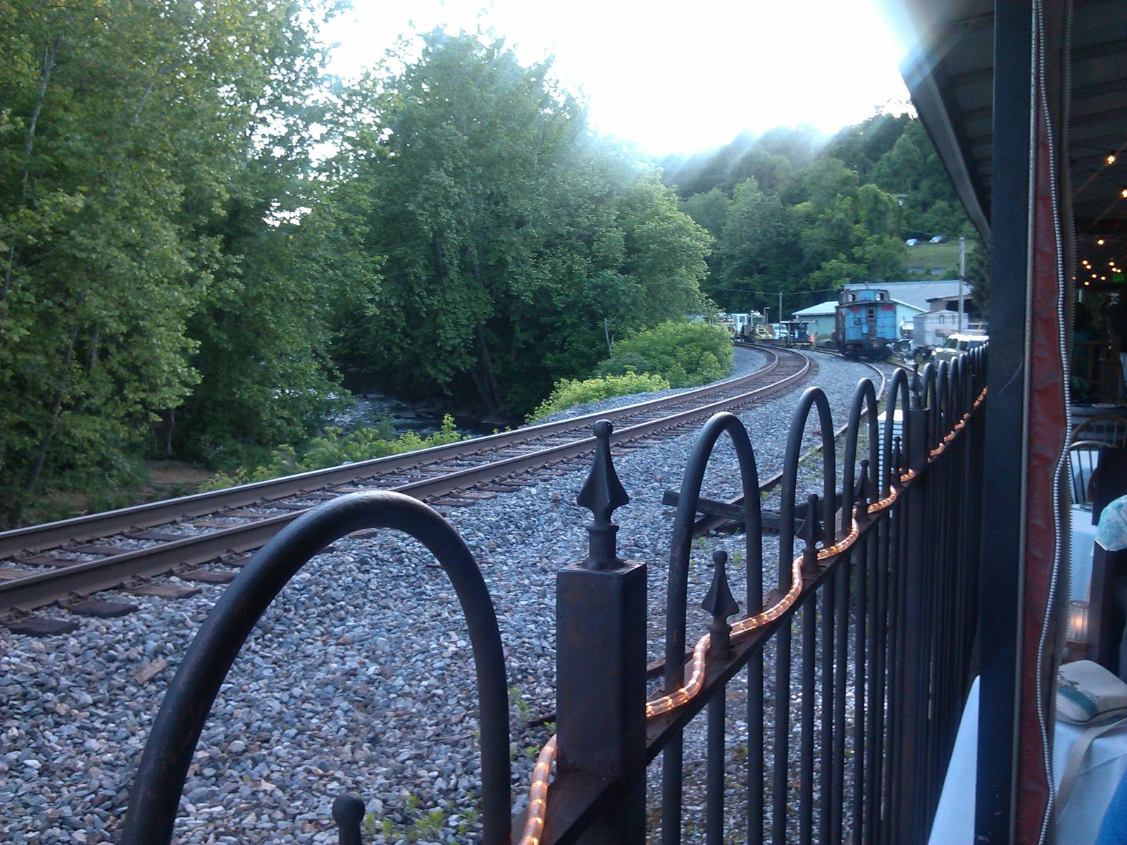 View of the railroad and river.