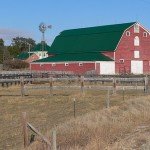 Nebraska farm with windmill.